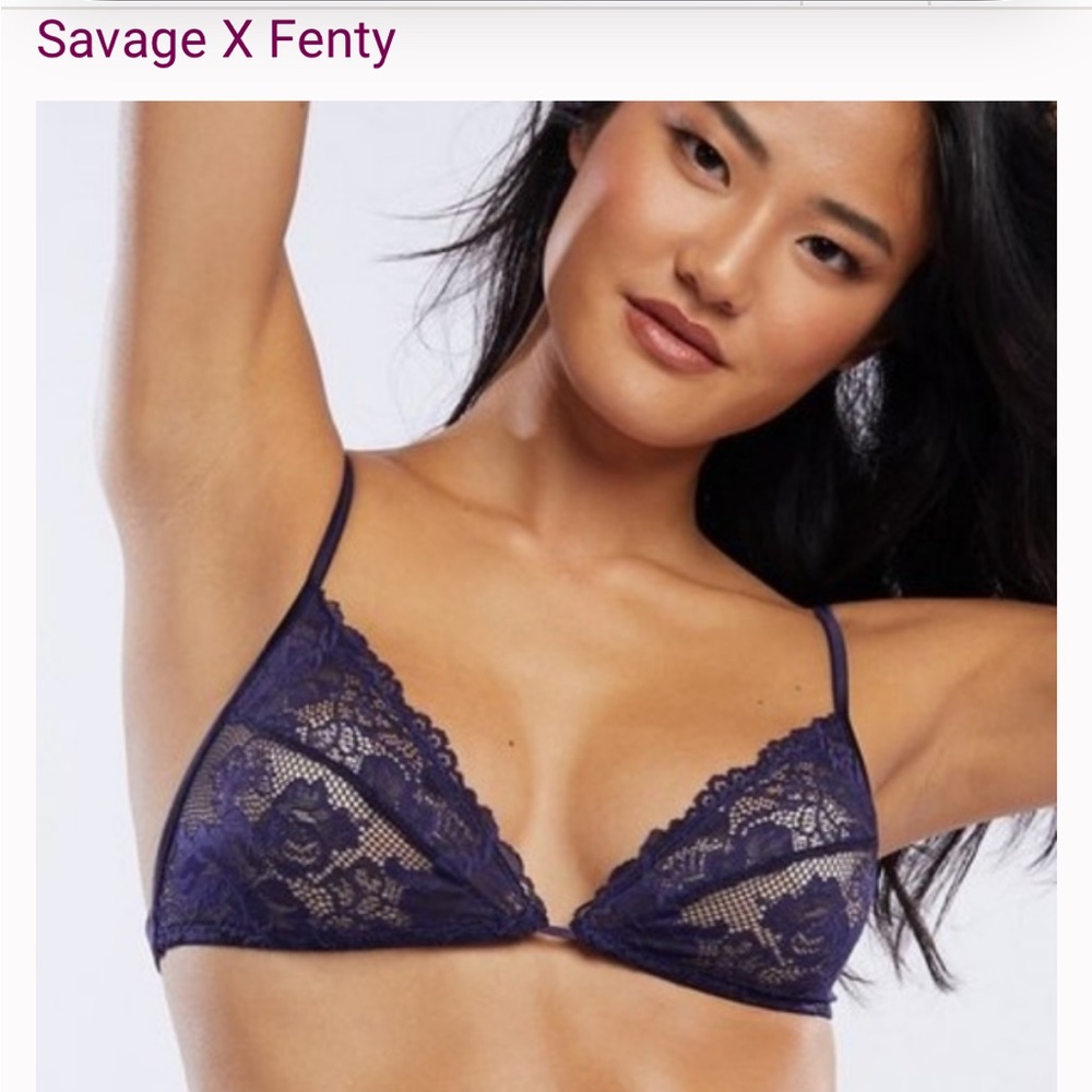 New navy lace bralette